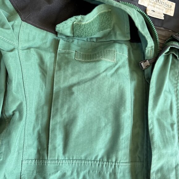 Columbia Titanium Omnitech Ski Jacket Mens Lg Green Full‎ Zip Waterproof Vintage - Picture 14 of 16